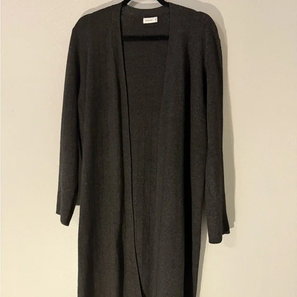 Gentle Fawn Long Grey Open Cardigan Lightweight - Picture 3 of 4